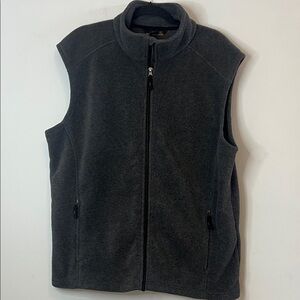 Core 365 Men's Charcoal Gray‎ Fleece Zip Up Vest Size Large